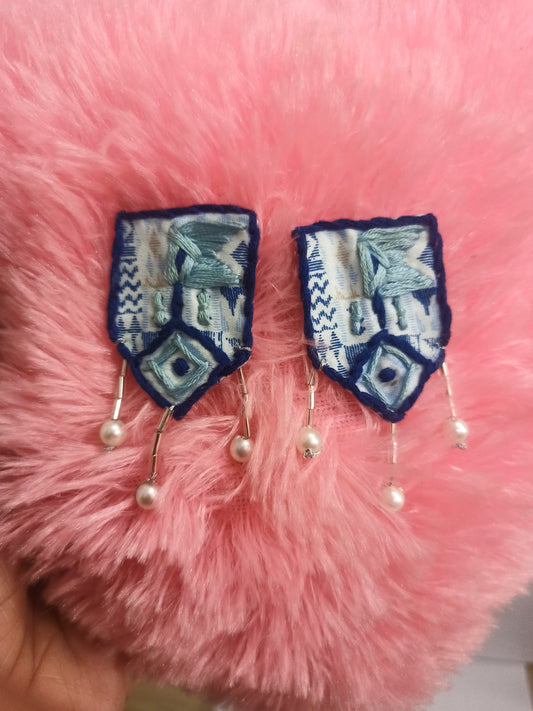 Half Diamond Shape Earrings