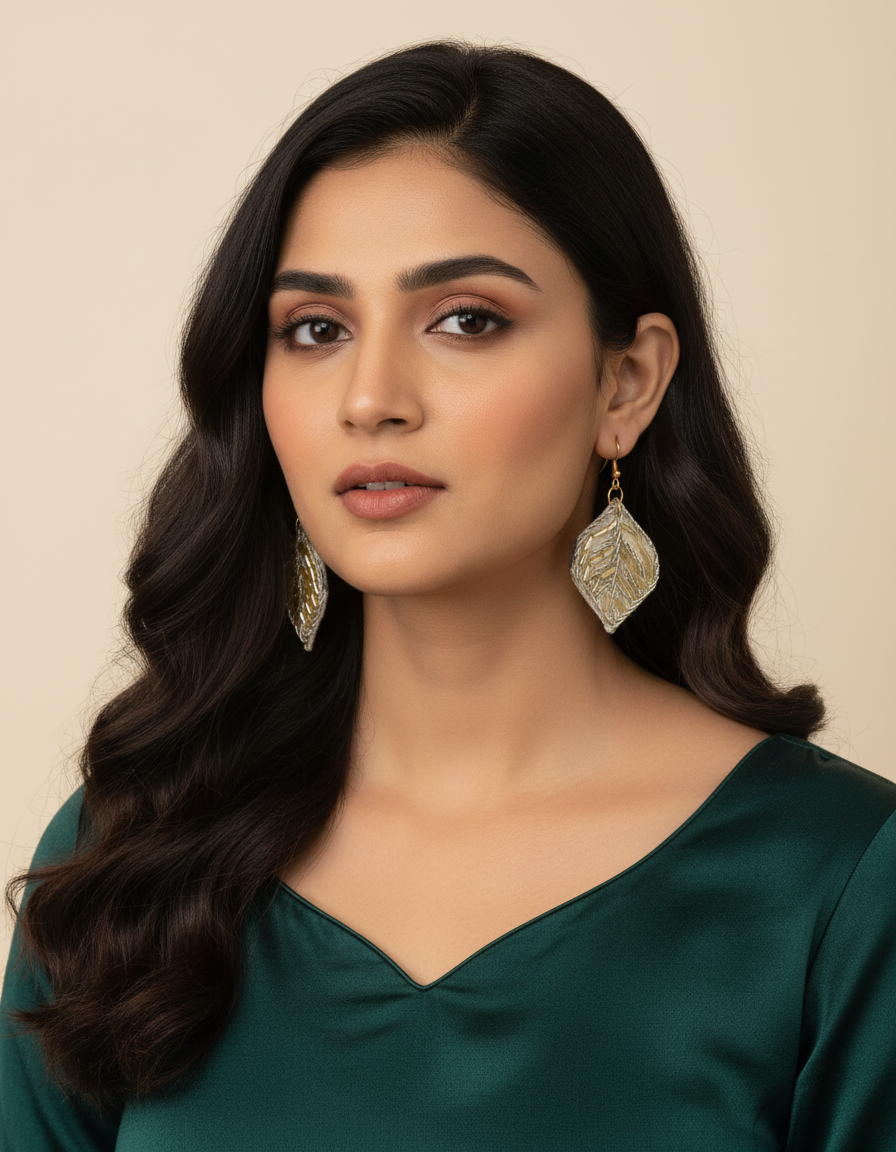 Golden Leaf Earrings