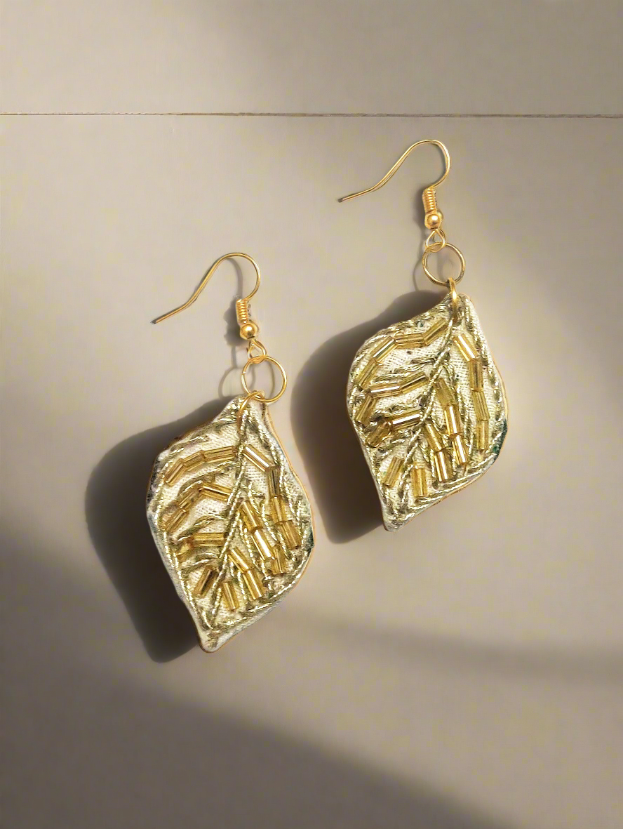 Golden Leaf Earrings