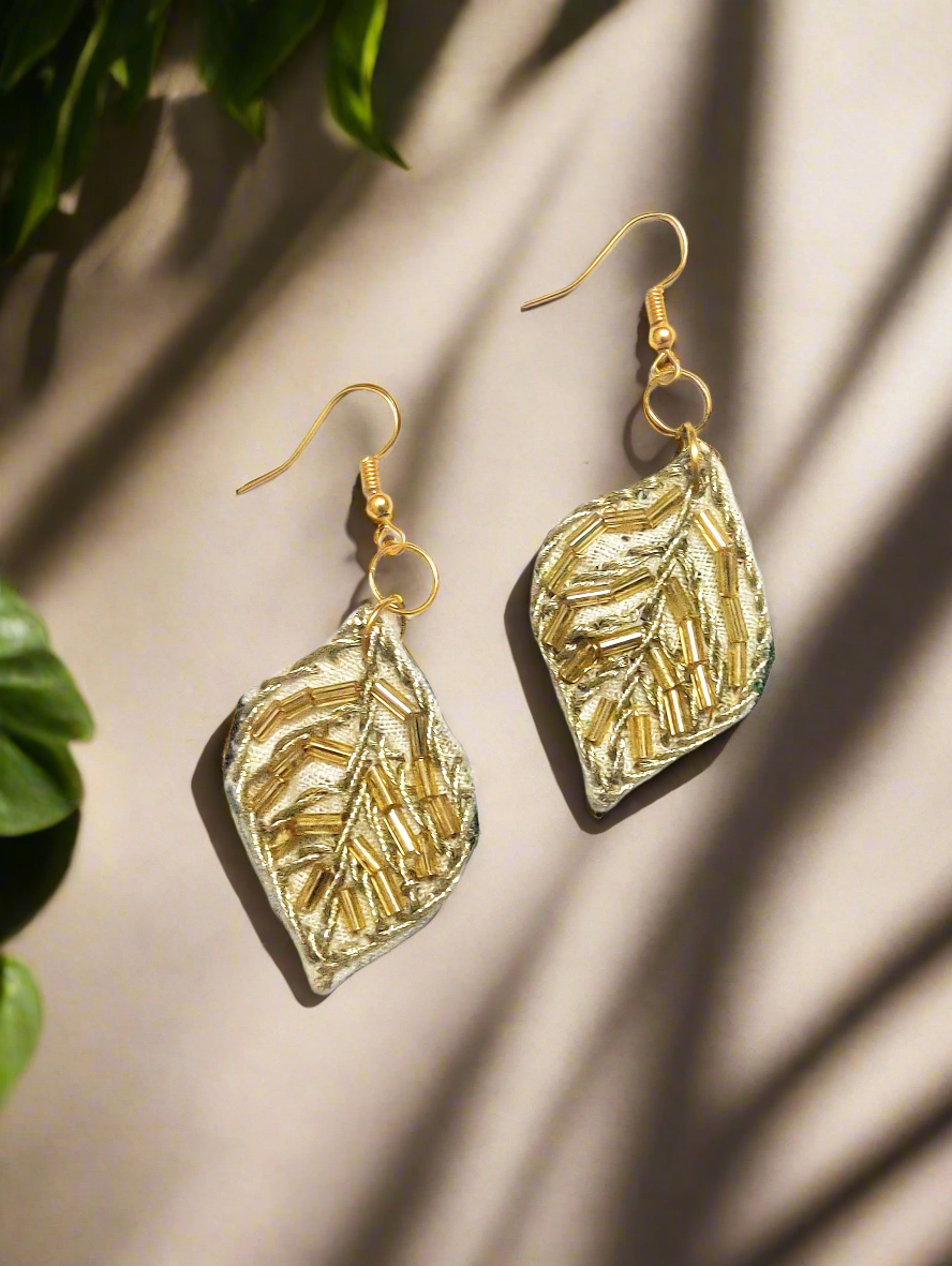 Golden Leaf Earrings